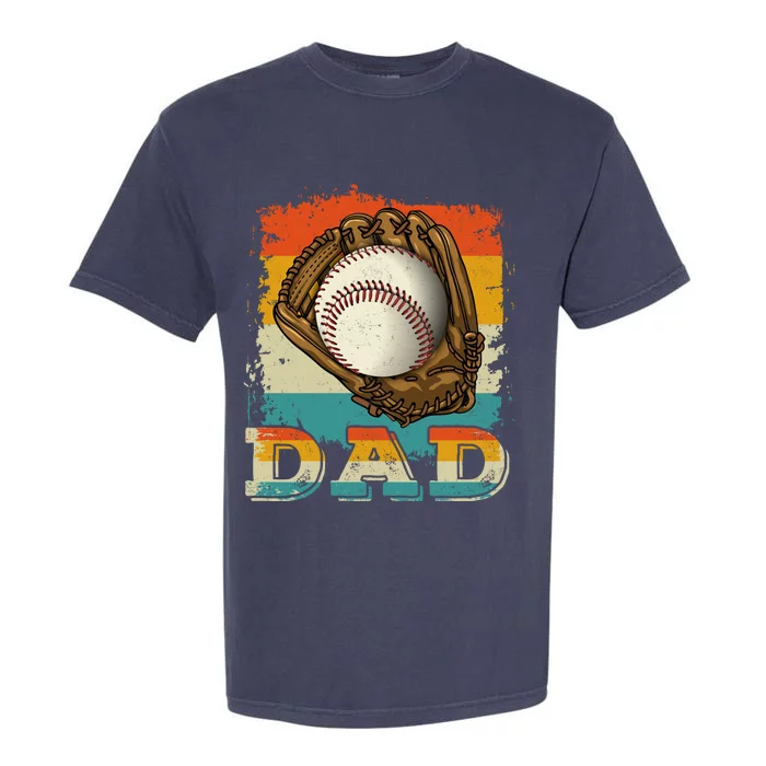 Retro Vintage Baseball Dad Family Matching Fathers Day Meaningful Gift Garment-Dyed Heavyweight T-Shirt