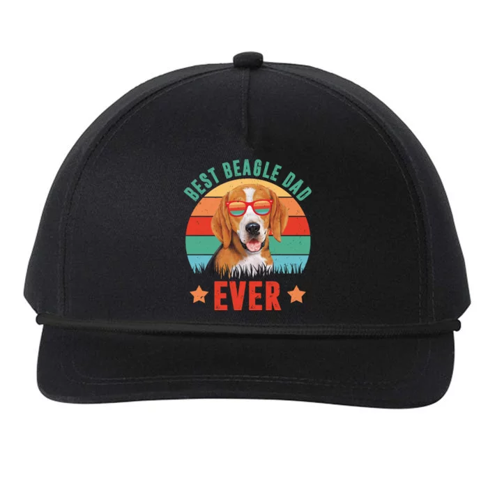 Retro Vintage Best Beagle Dad Ever Dog Dad Daddy Fathers Day Gift Snapback Five-Panel Rope Hat