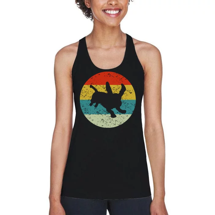 Retro Vintage Basset Hound Women's Racerback Tank