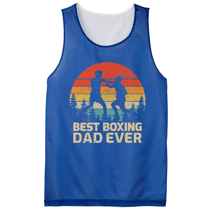 Retro Vintage Best Boxing Dad Ever Fathers Day Gift Mesh Reversible Basketball Jersey Tank