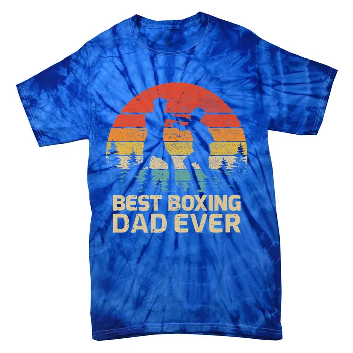 Retro Vintage Best Boxing Dad Ever Fathers Day Gift Tie-Dye T-Shirt