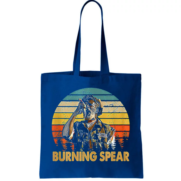 Retro Vintage Burning Art Spear Music Jamaican Singers Tote Bag