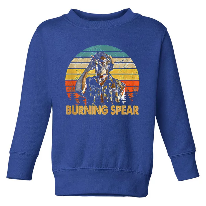 Retro Vintage Burning Art Spear Music Jamaican Singers Toddler Sweatshirt