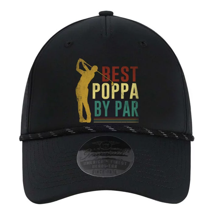 Retro Vintage Best Poppa By Par Golf Fathers Day Gift Performance The Dyno Cap