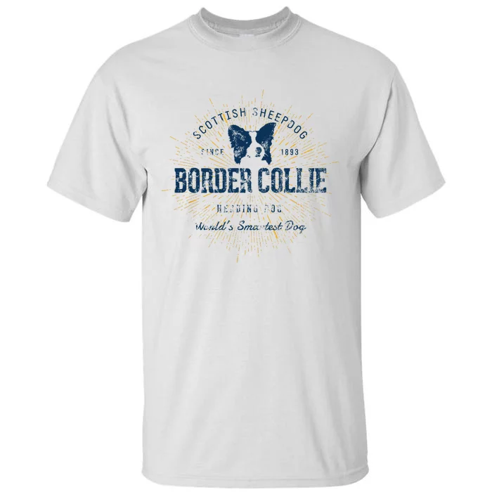 Retro Vintage Border Collie Tall T-Shirt