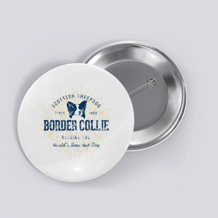 Retro Vintage Border Collie Button