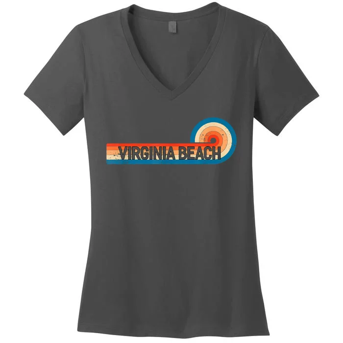 Retro VIRGINIA BEACH Vintage City VIRGINIA BEACH Women's V-Neck T-Shirt