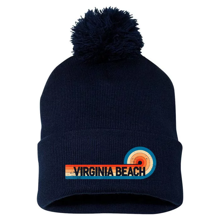 Retro VIRGINIA BEACH Vintage City VIRGINIA BEACH Pom Pom 12in Knit Beanie