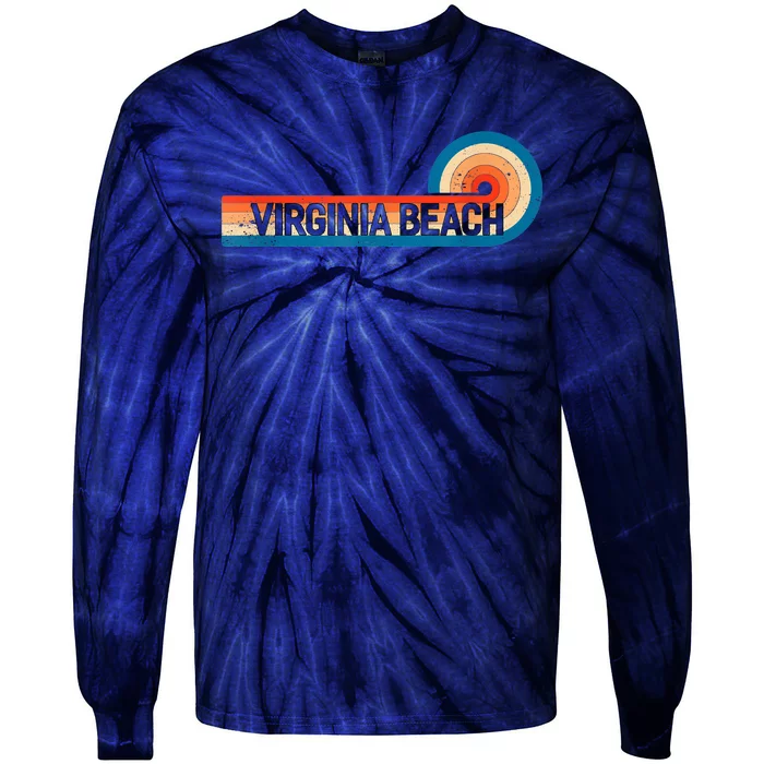 Retro VIRGINIA BEACH Vintage City VIRGINIA BEACH Tie-Dye Long Sleeve Shirt