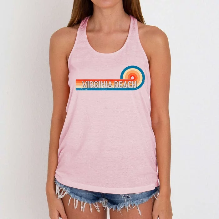 Retro VIRGINIA BEACH Vintage City VIRGINIA BEACH Women's Knotted Racerback Tank