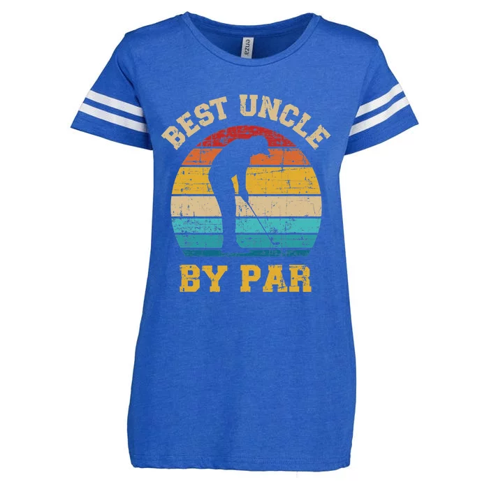 Retro Vintage Best uncle By Par Golf Father's Day Enza Ladies Jersey Football T-Shirt