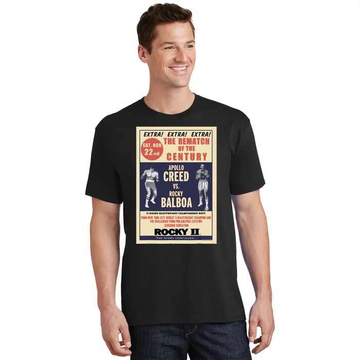 Rocky Vs Balboa Rematch Of The Century Poster T-Shirt