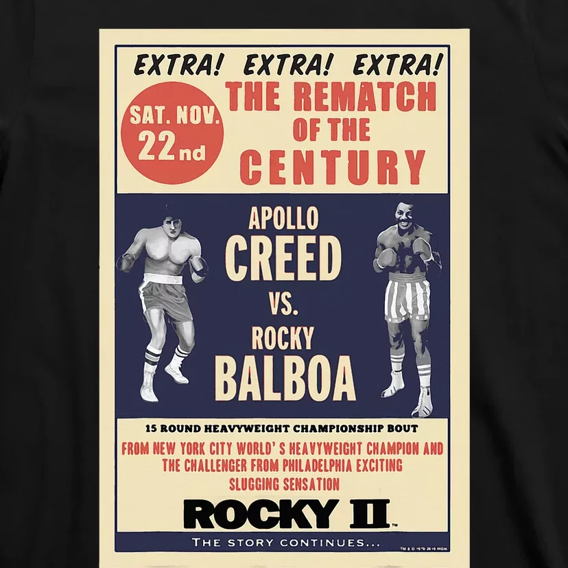 Rocky Vs Balboa Rematch Of The Century Poster T-Shirt