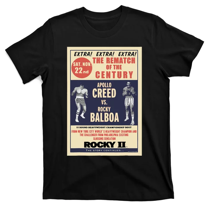 Rocky Vs Balboa Rematch Of The Century Poster T-Shirt