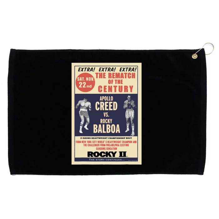 Rocky Vs Balboa Rematch Of The Century Poster Grommeted Golf Towel