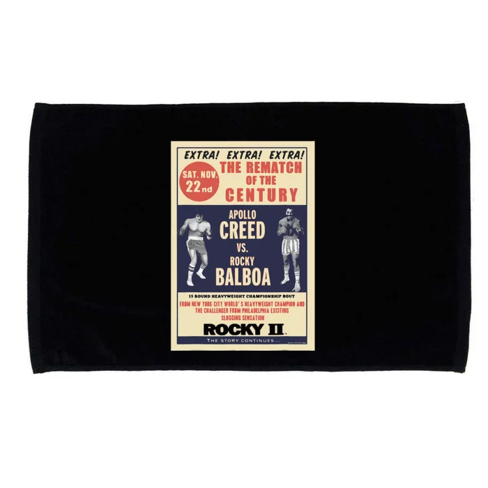 Rocky Vs Balboa Rematch Of The Century Poster Microfiber Hand Towel