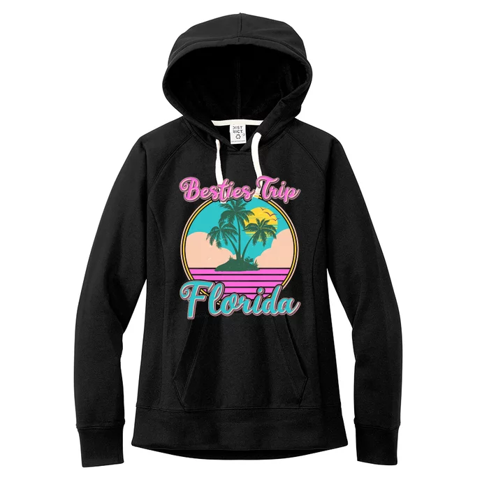 Retro VIntage Besties Trip Florida Women's Fleece Hoodie