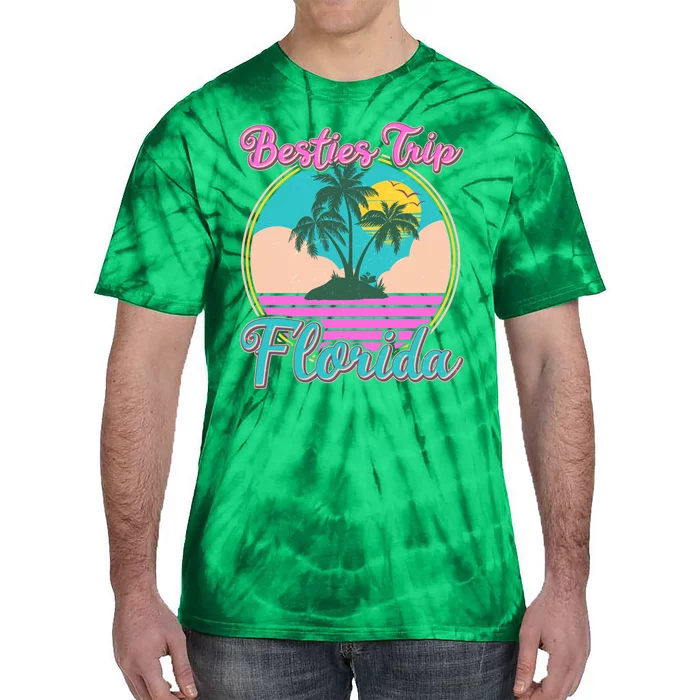 Retro VIntage Besties Trip Florida Tie-Dye T-Shirt