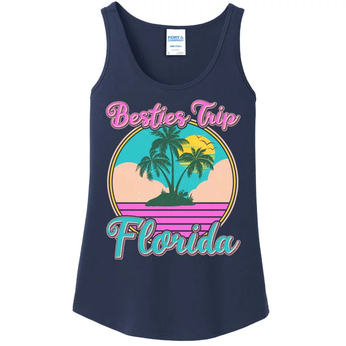 Retro VIntage Besties Trip Florida Ladies Essential Tank