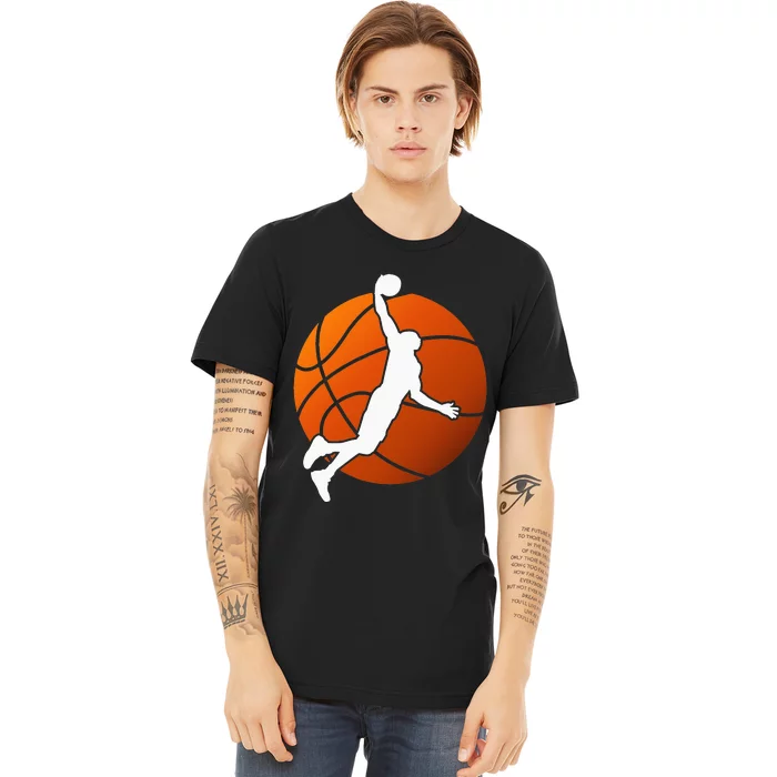 Retro Vintage Basketball Gift For Basketball Players Premium T-Shirt