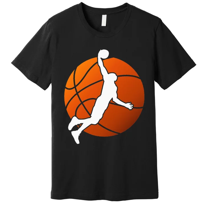 Retro Vintage Basketball Gift For Basketball Players Premium T-Shirt