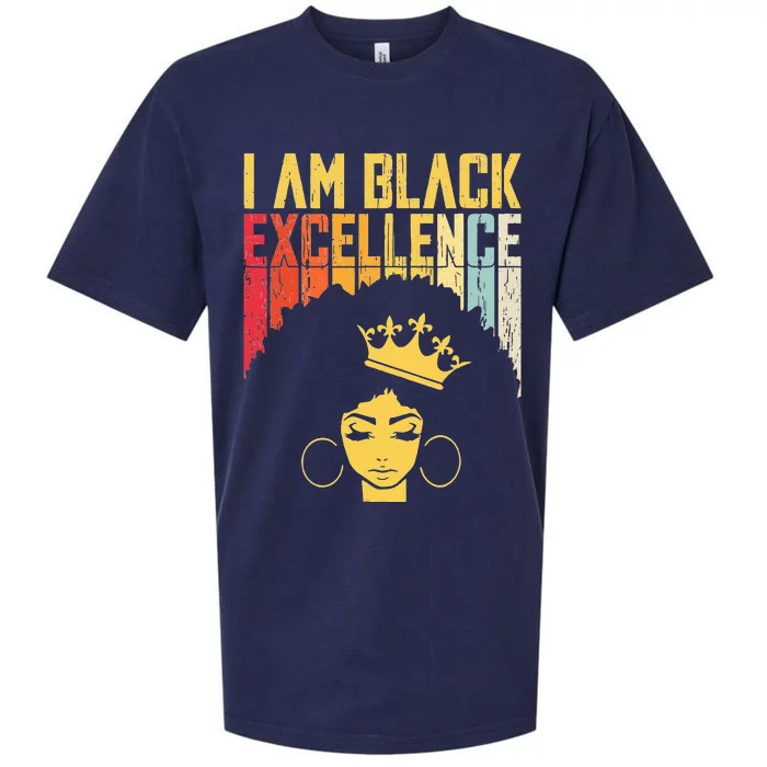 Retro Vintage Black Excellence African Pride History Month Sueded Cloud Jersey T-Shirt