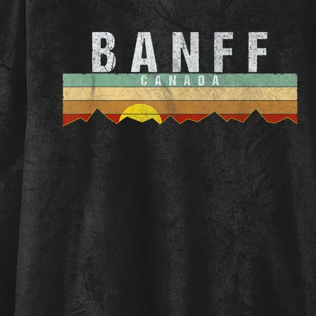 Retro Vintage Banff Canada Hooded Wearable Blanket