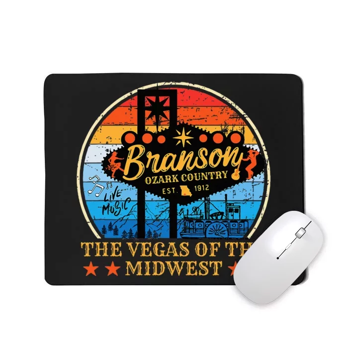 Retro Vintage Branson Missouri Vegas Of The Midwest Tourism Mousepad