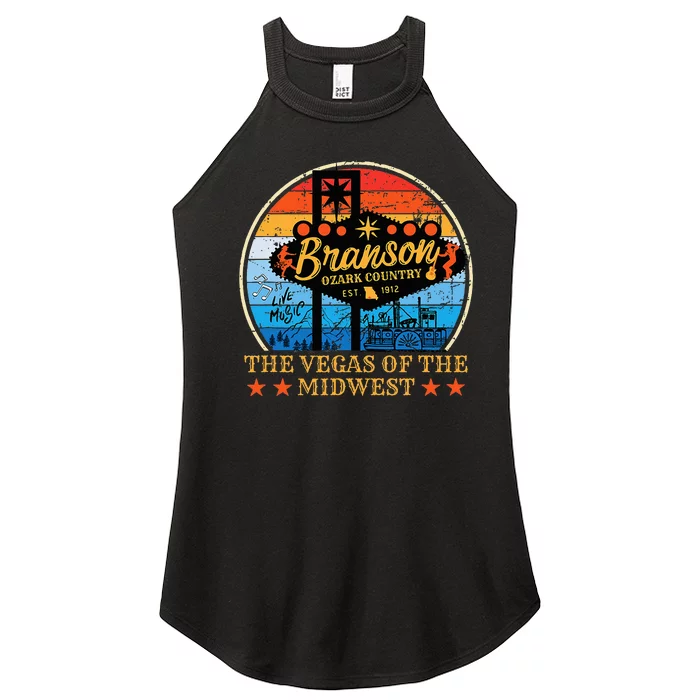 Retro Vintage Branson Missouri Vegas Of The Midwest Tourism Women’s Perfect Tri Rocker Tank