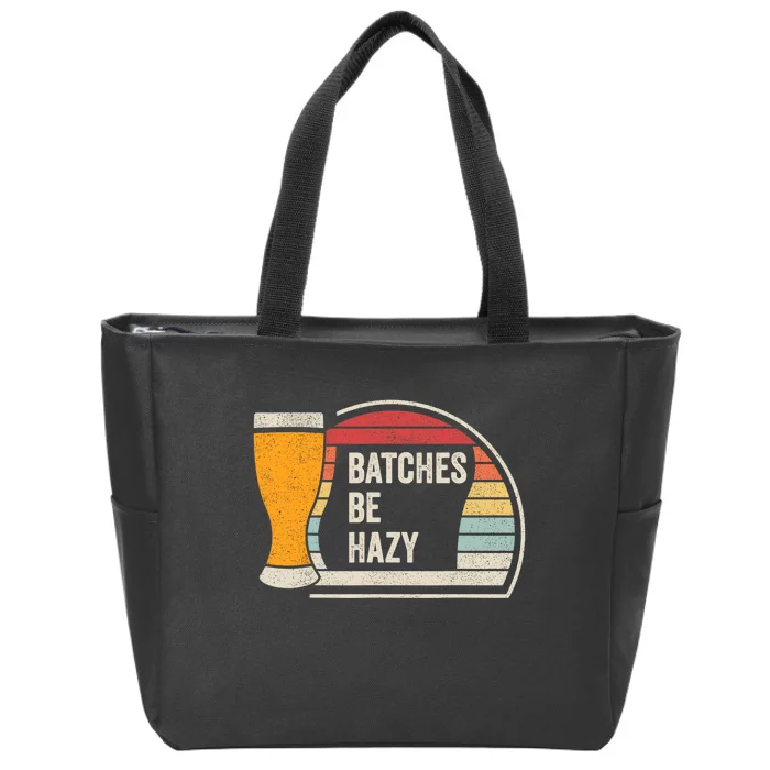 Retro Vintage Batches Be Hazy For Home Brewing Craft Beer Zip Tote Bag