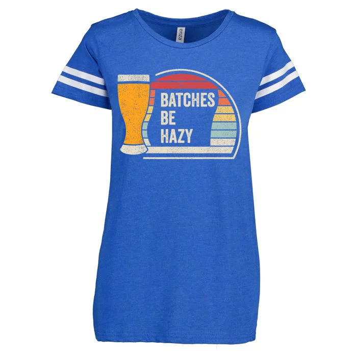 Retro Vintage Batches Be Hazy For Home Brewing Craft Beer Enza Ladies Jersey Football T-Shirt