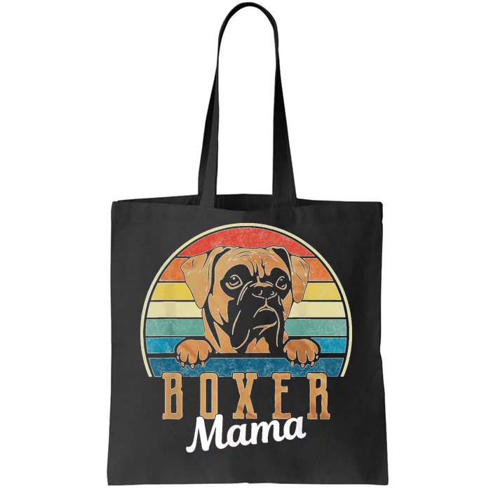 Retro Vintage Boxer Mama Boxer Dog Mom Tote Bag