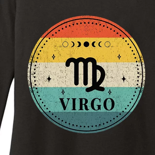 Retro Virgo Birthday Zodiac Sign Virgo Womens CVC Long Sleeve Shirt