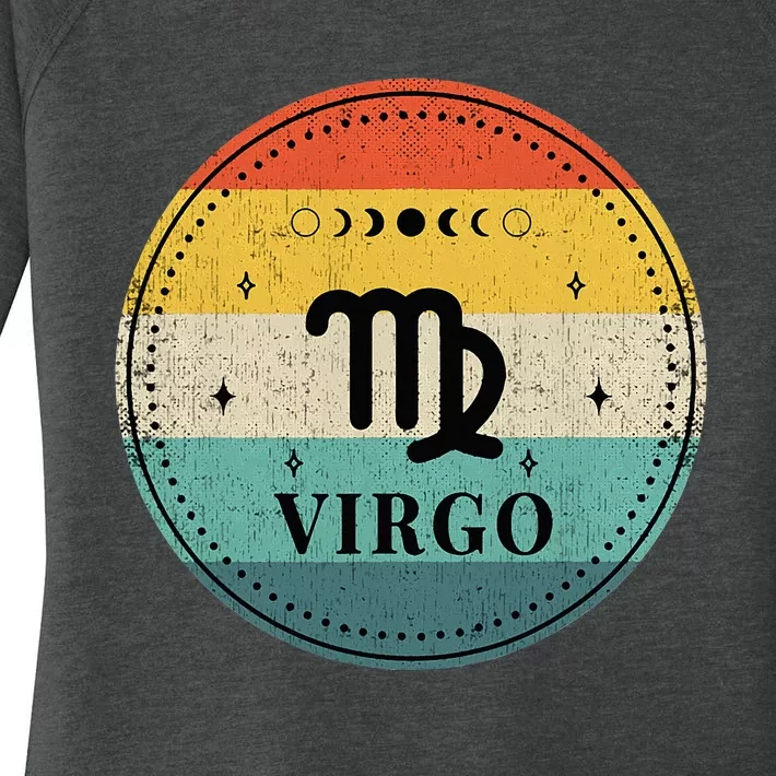 Retro Virgo Birthday Zodiac Sign Virgo Women's Perfect Tri Tunic Long Sleeve Shirt