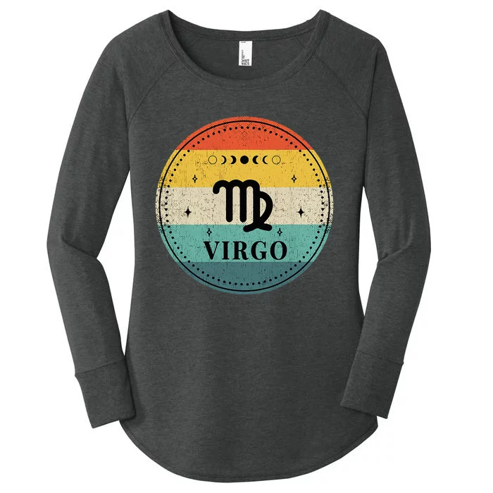 Retro Virgo Birthday Zodiac Sign Virgo Women's Perfect Tri Tunic Long Sleeve Shirt