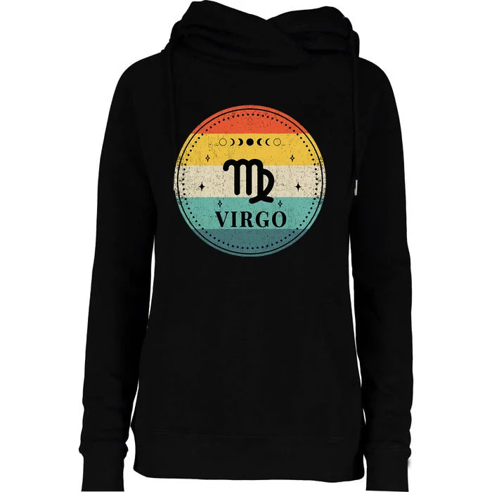 Retro Virgo Birthday Zodiac Sign Virgo Womens Funnel Neck Pullover Hood