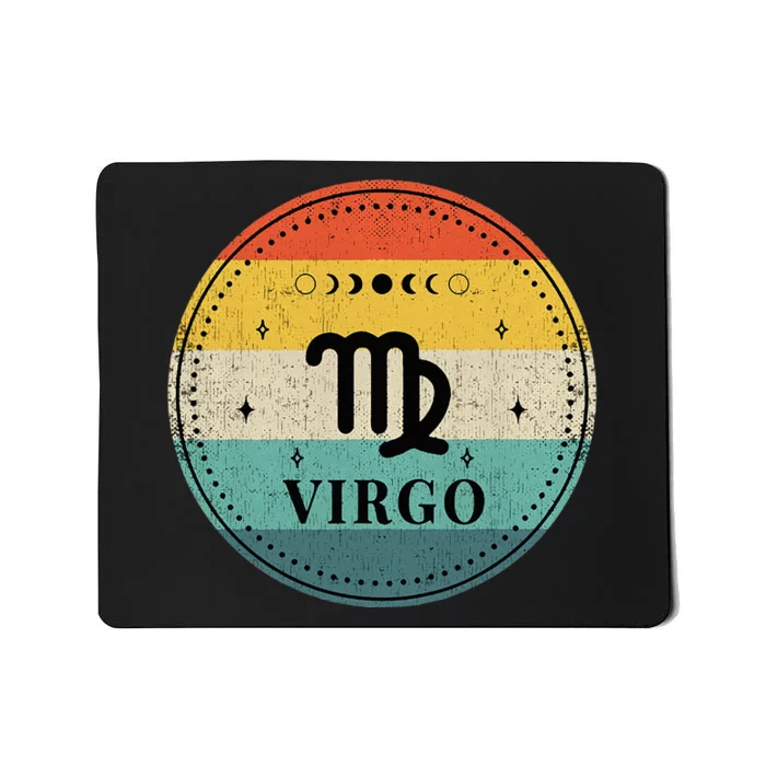 Retro Virgo Birthday Zodiac Sign Virgo Mousepad