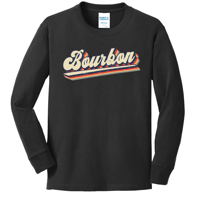 Retro Vintage Bourbon Whisky & Whiskey Kids Long Sleeve Shirt