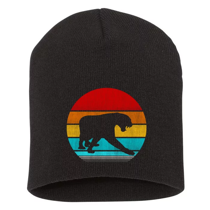 Retro Vintage Black Panther Short Acrylic Beanie