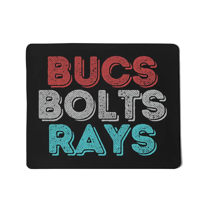 Retro Vintage Bucs Bolts Rays Mousepad