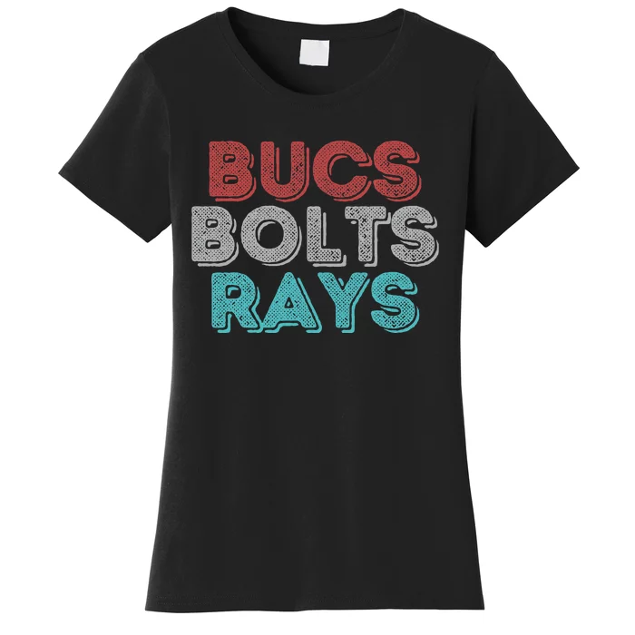 Retro Vintage Bucs Bolts Rays Women's T-Shirt