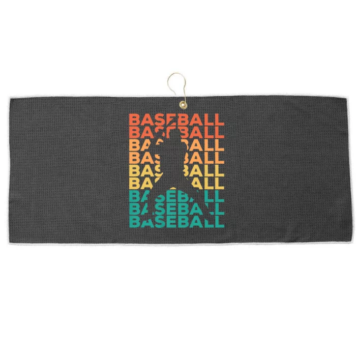 Retro Vintage Baseball Gift For Baseball Players Large Microfiber Waffle Golf Towel