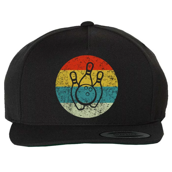 Retro Vintage Bowling Wool Snapback Cap