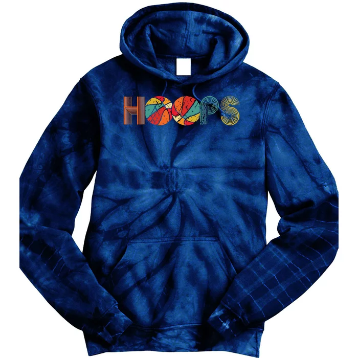 Retro Vintage Basketball Hoops Tie Dye Hoodie