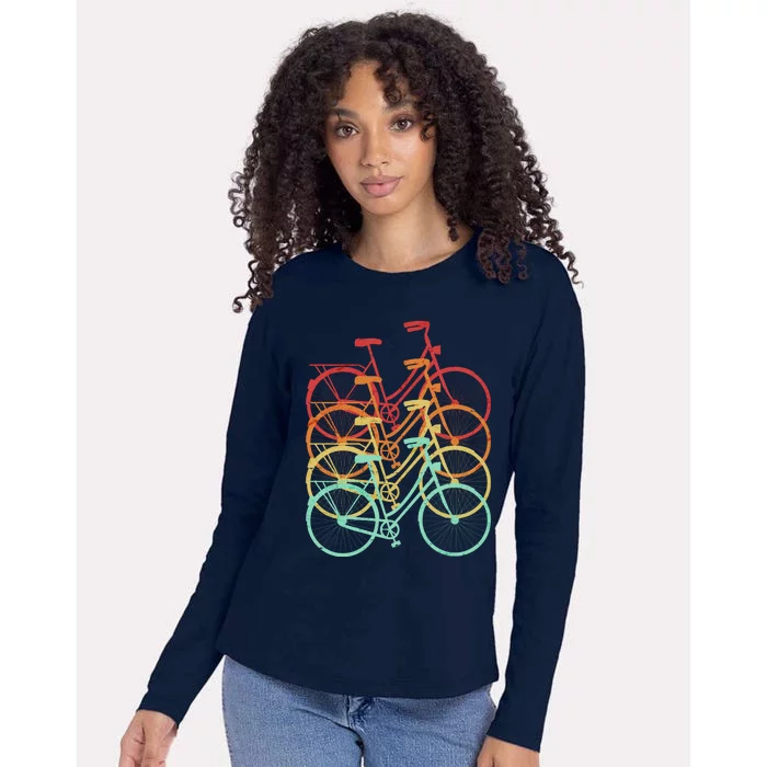 Retro Vintage Bicycle Bike Womens Cotton Relaxed Long Sleeve T-Shirt