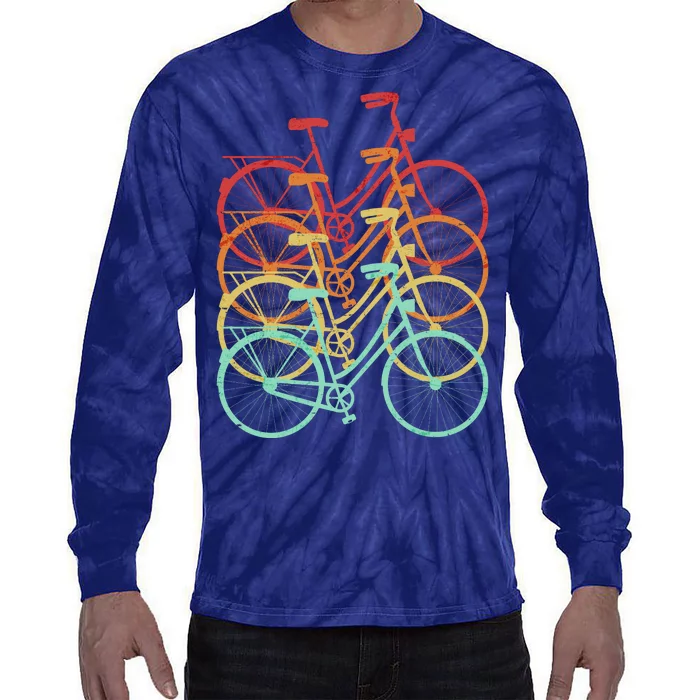 Retro Vintage Bicycle Bike Tie-Dye Long Sleeve Shirt