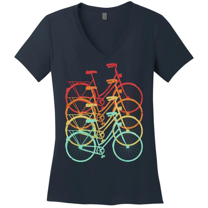 Retro Vintage Bicycle Bike Women's V-Neck T-Shirt