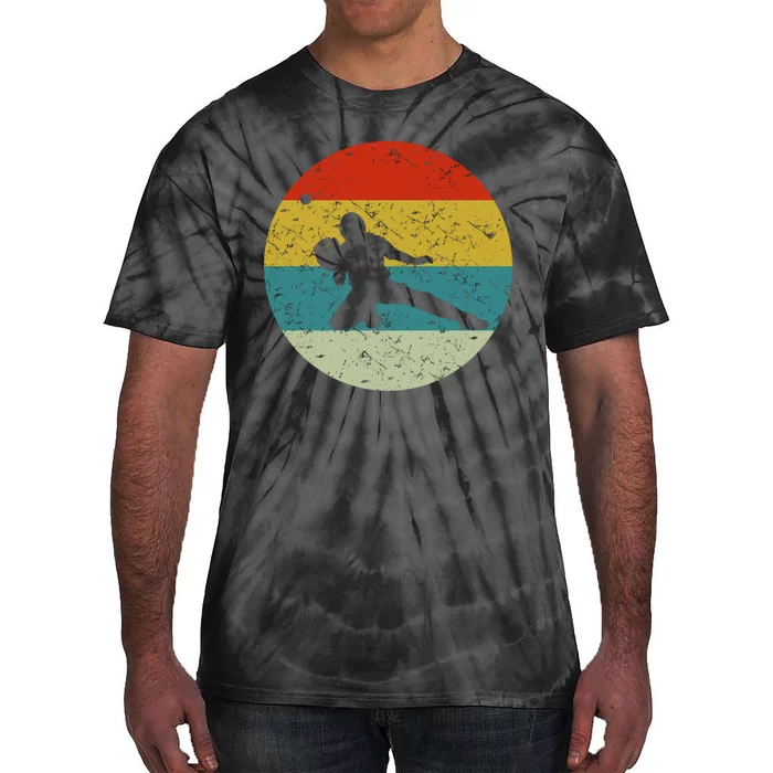 Retro Vintage Baseball Catcher Tie-Dye T-Shirt