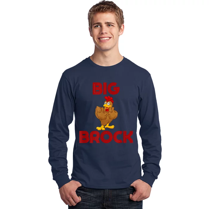 Retro Vintage Big Cock Brock Humor Long Sleeve Shirt