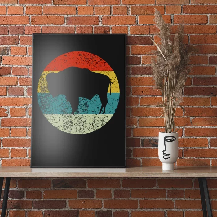 Retro Vintage Bison Poster